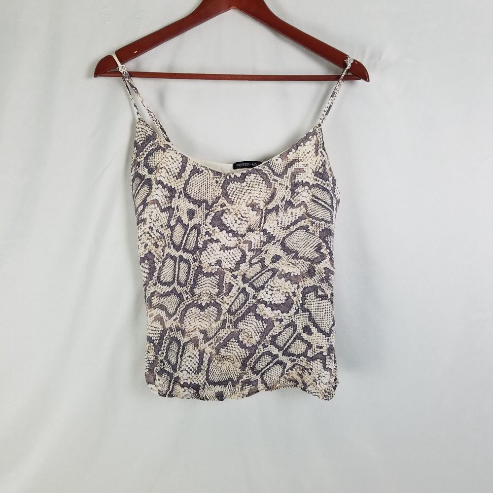 Robertson + Rodeo Shirt Juniors Medium Cami Spaghetti Strap Top Snakeskin Print